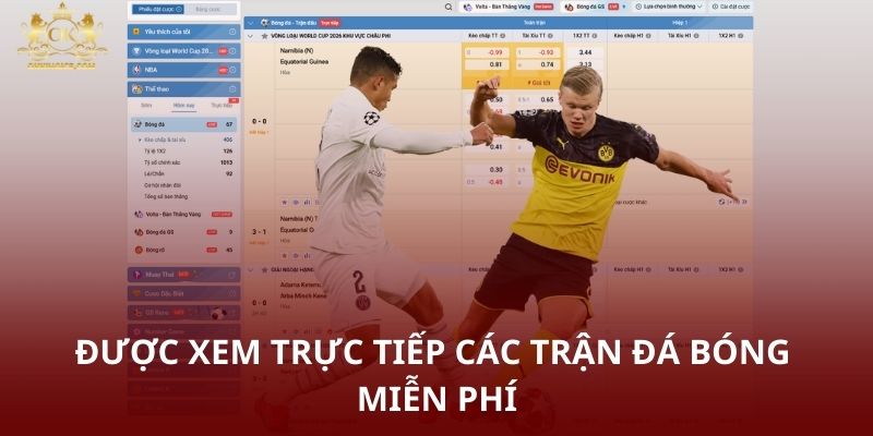 Được xem trực tiếp các trận đá bóng miễn phí
